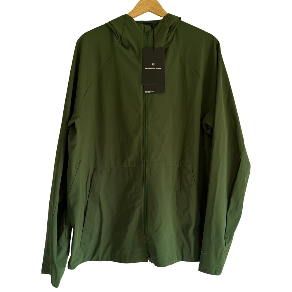 Lululemon Pace Breaker Jacket Green Olive LM4APWS Mens XL NWT